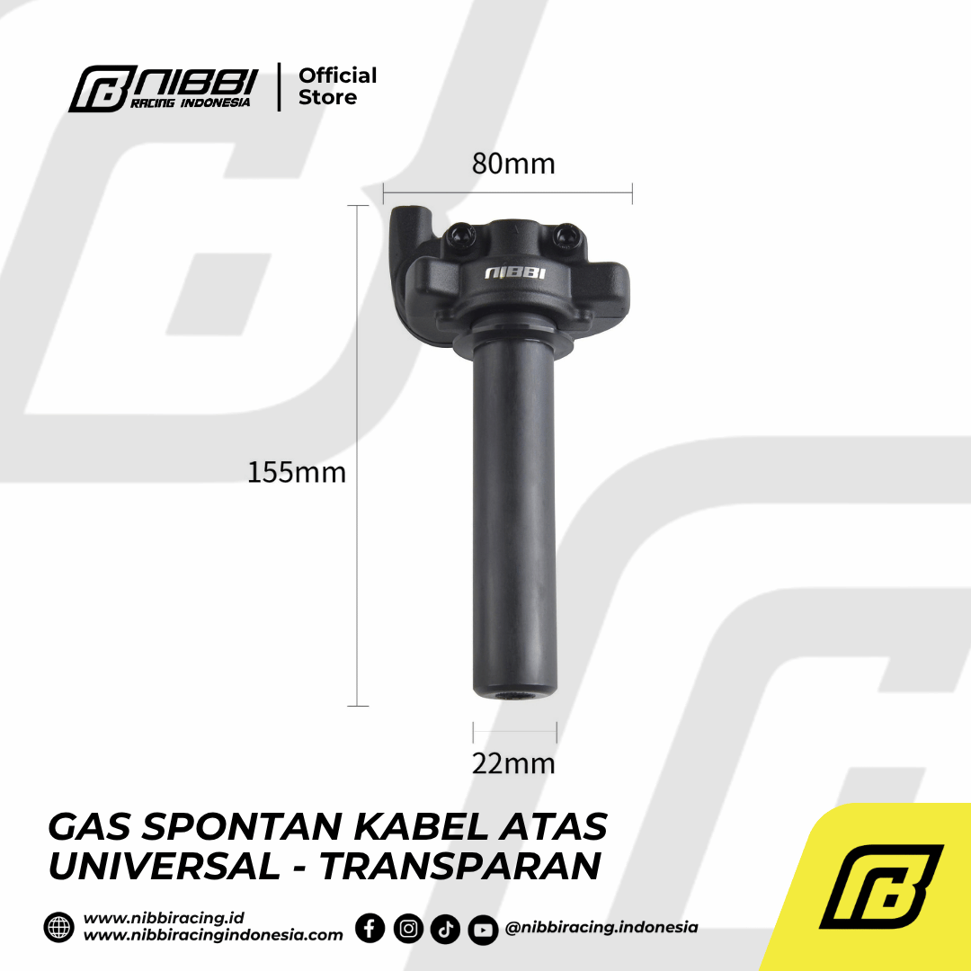 GAS SPONTAN KABEL ATAS UNIVERSAL - TRANSPARAN - Gambar 3