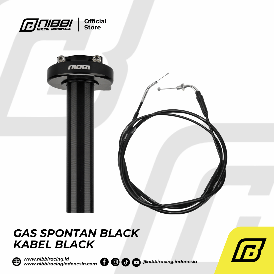 GAS SPONTAN KABEL BAWAH UNIVERSAL - BLACK - Gambar 4