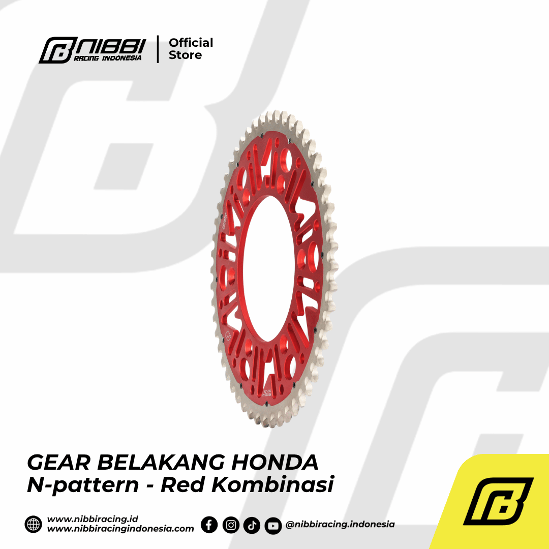 GEAR BELAKANG HONDA N-pattern - Red Kombinasi - Gambar 3