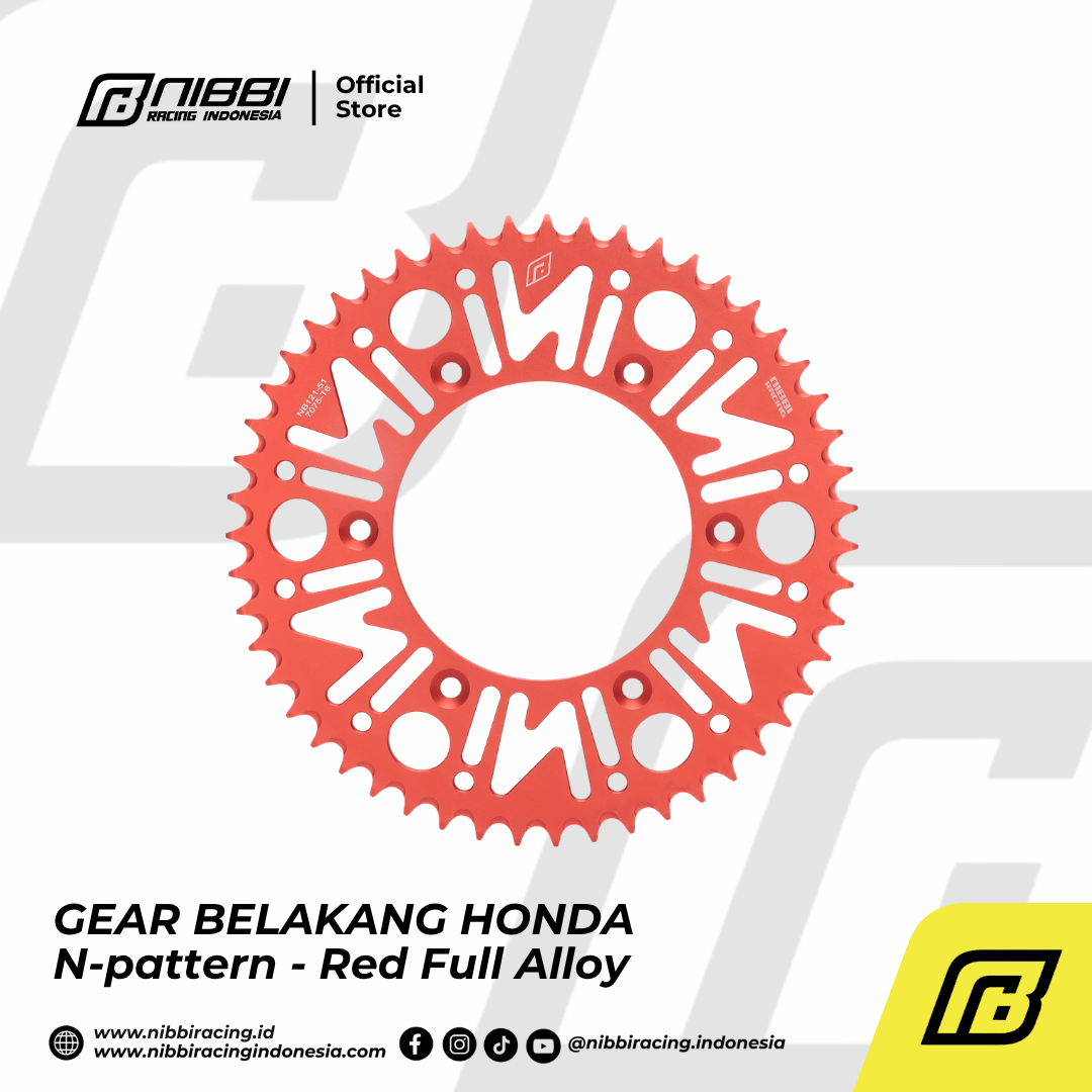GEAR BELAKANG HONDA N-pattern - Red Kombinasi - Gambar 4