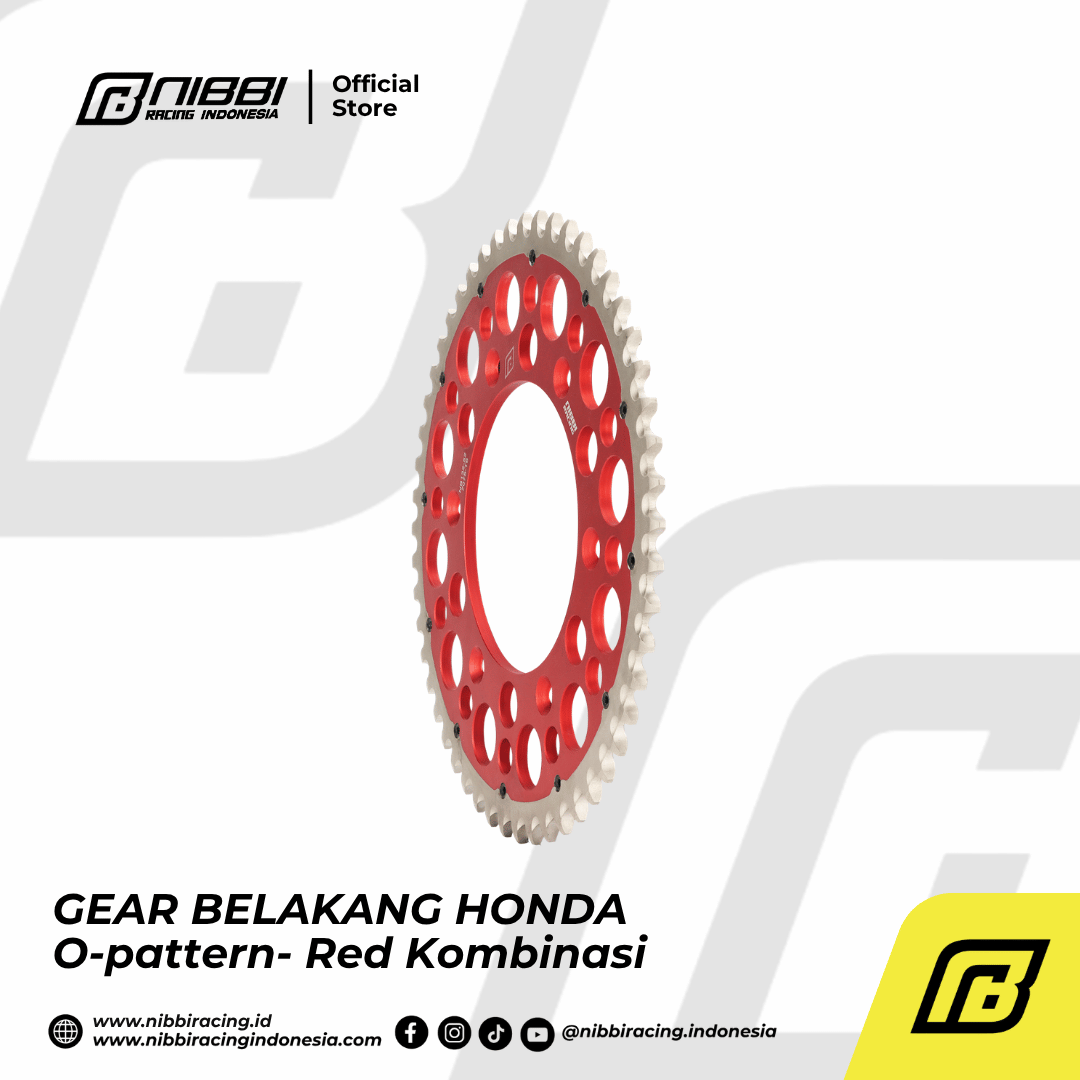 GEAR BELAKANG HONDA O-pattern - Red Kombinasi - Gambar 3