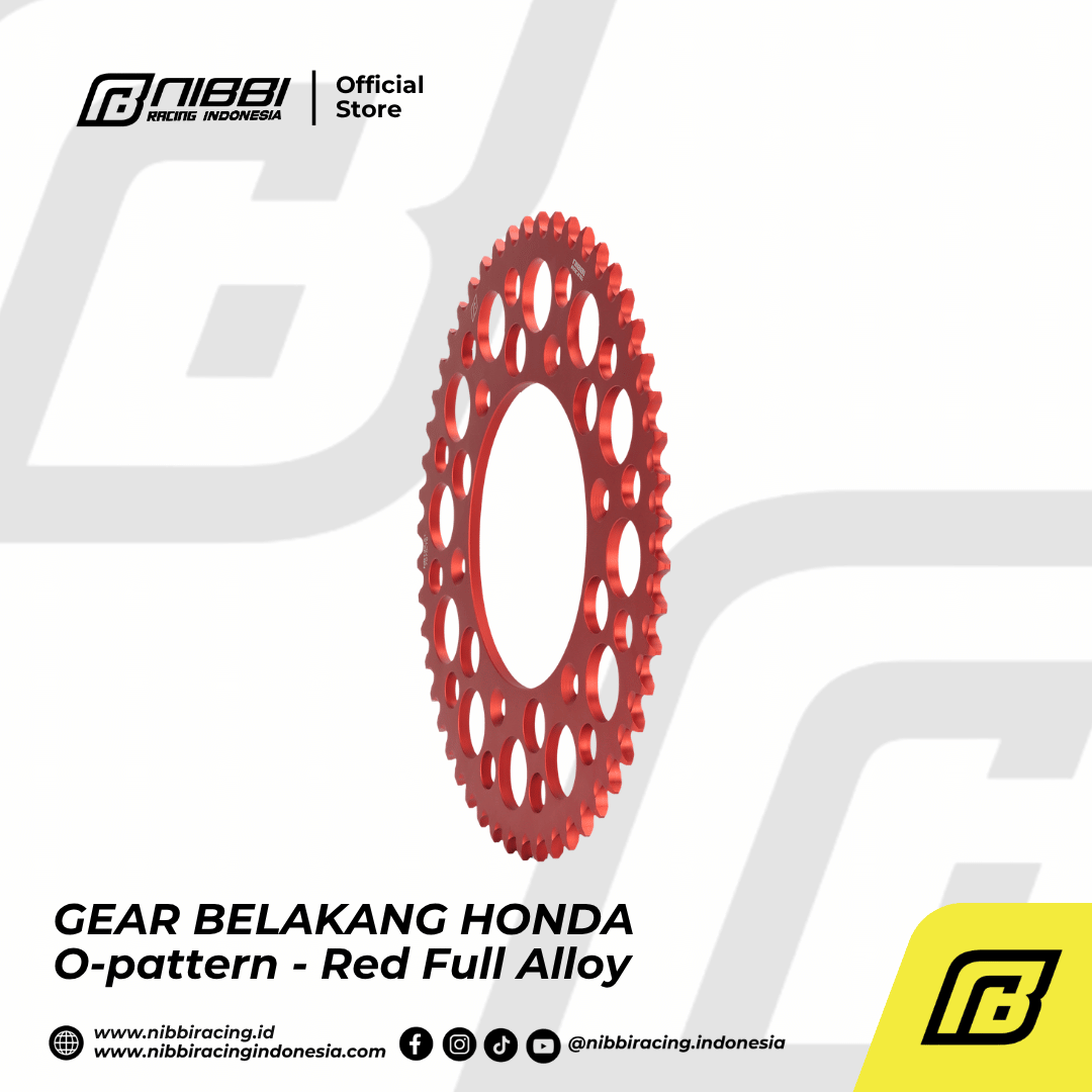 GEAR BELAKANG HONDA O-pattern - Red Kombinasi - Gambar 2