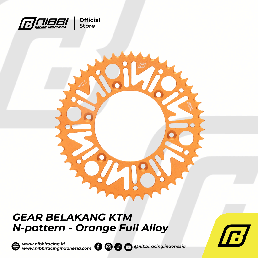 GEAR BELAKANG KTM N-pattern - Orange Kombinasi - Gambar 2